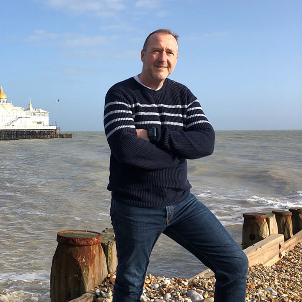 David on beach